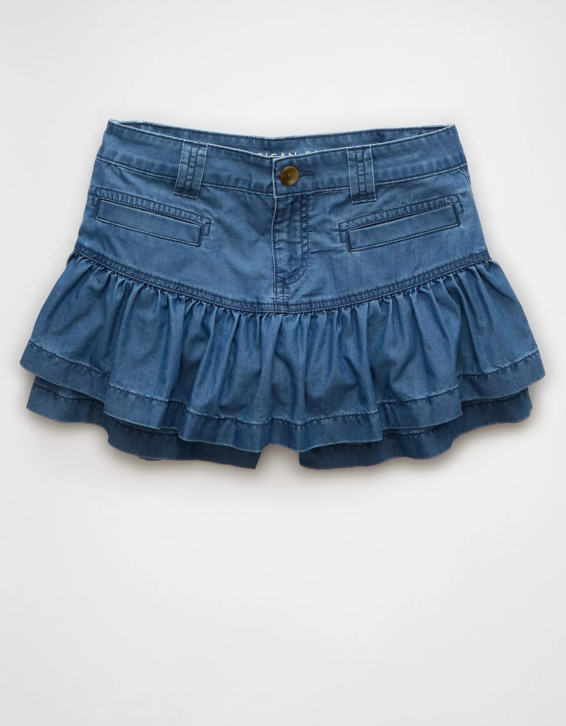 AE Stretch Mini Ruffle Skort | American Eagle Outfitters (US & CA)