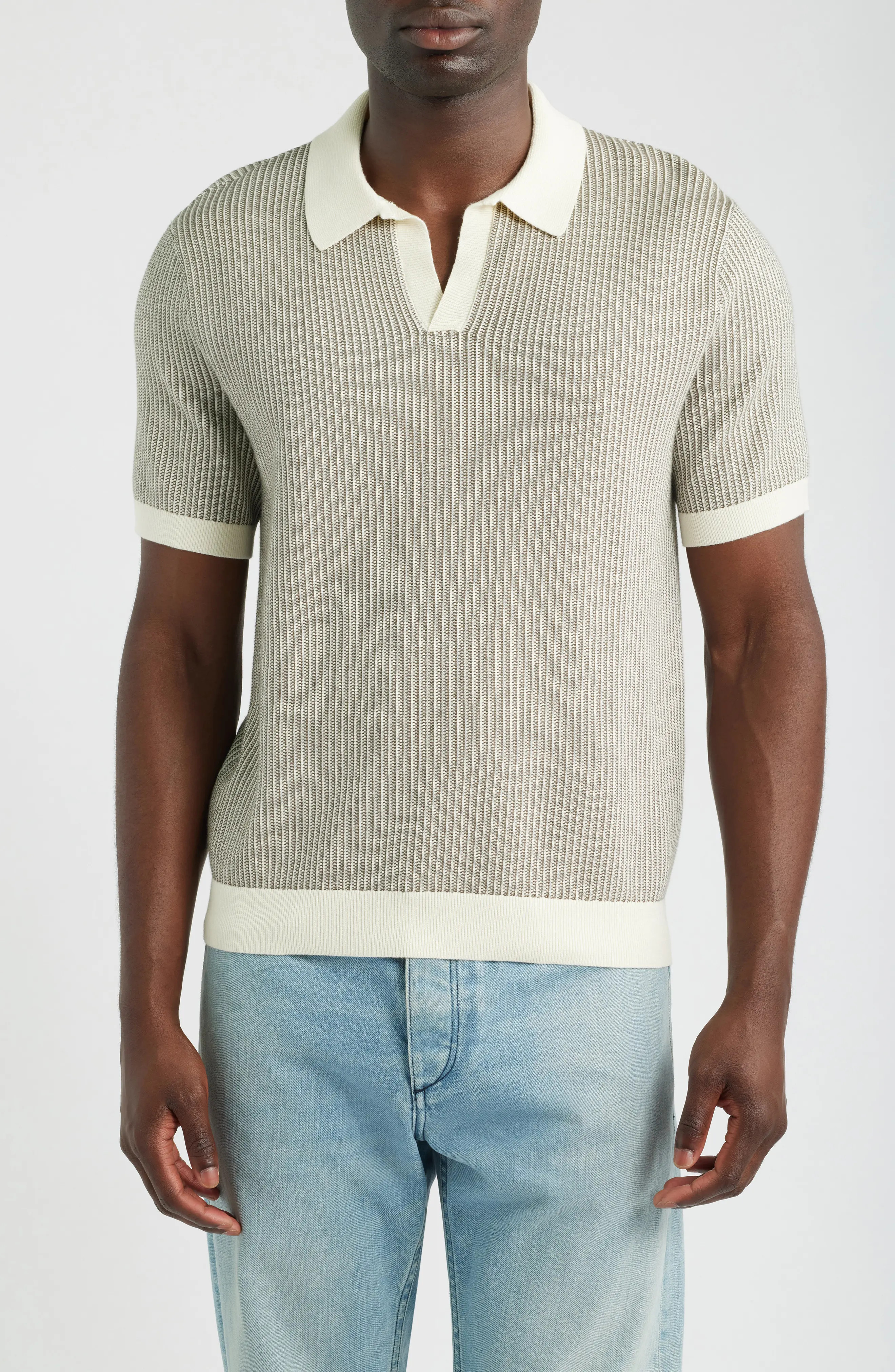 Madewell Johnny Collar Tuck Stitch Polo (Men) | Nordstrom | Nordstrom