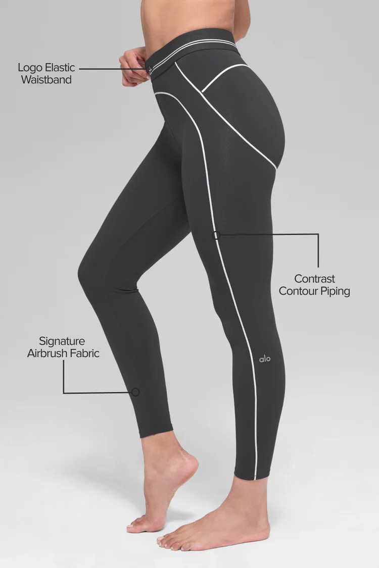 Airbrush High-Waist 7/8 Heart Throb Legging | Alo Yoga (US)