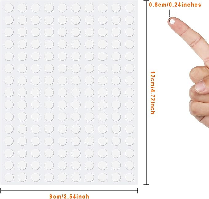 Zonon Double Sided Adhesive Dots Clear Glue Point Tape Stickers Balloon Glue Round No Traces Stro... | Amazon (US)