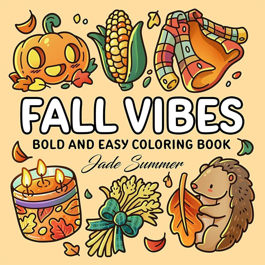 Fall Vibes: Bold and Easy Coloring Book for Adults, Teens, and Seniors with Simple and Relaxing A... | Amazon (US)
