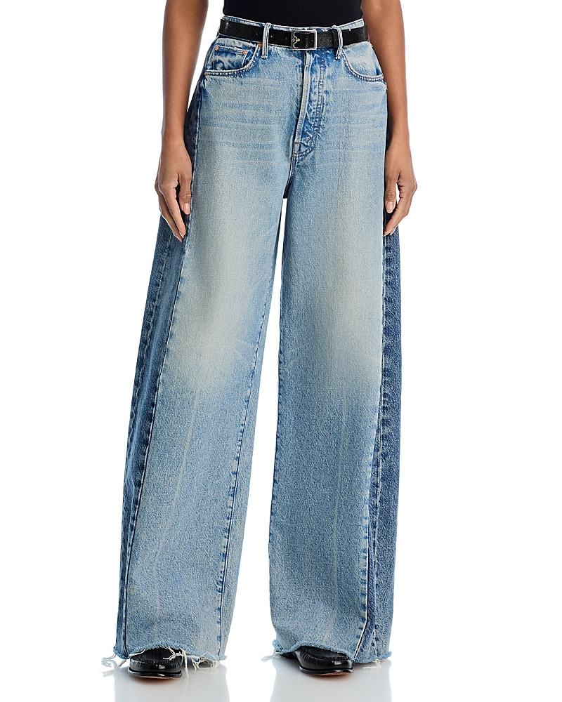 Mother Pipe Dream Button Sneak Fray Jeans in Blinded By The Dark | Bloomingdale's (US)