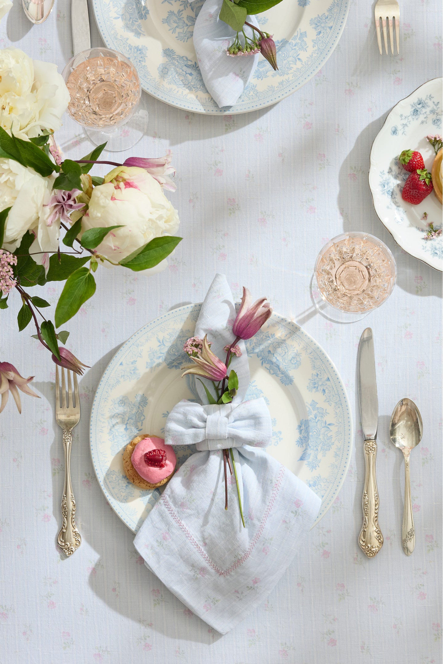 Yarn Dye Floral Printed Table Linen | LoveShackFancy