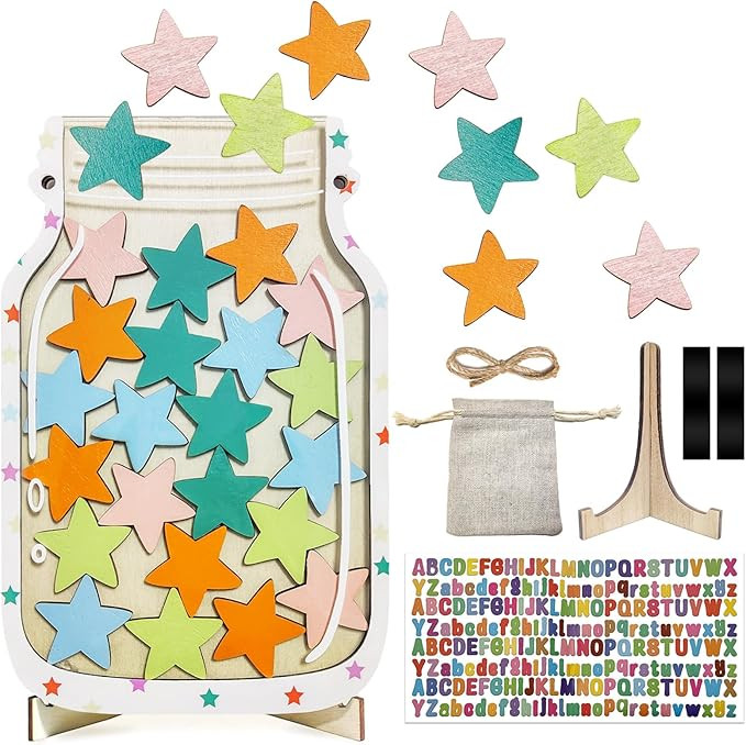 Magnetic Reward Jar for Kids – Star Jar Reward System, Behavior Classroom Incentive Jar with Fu... | Amazon (US)