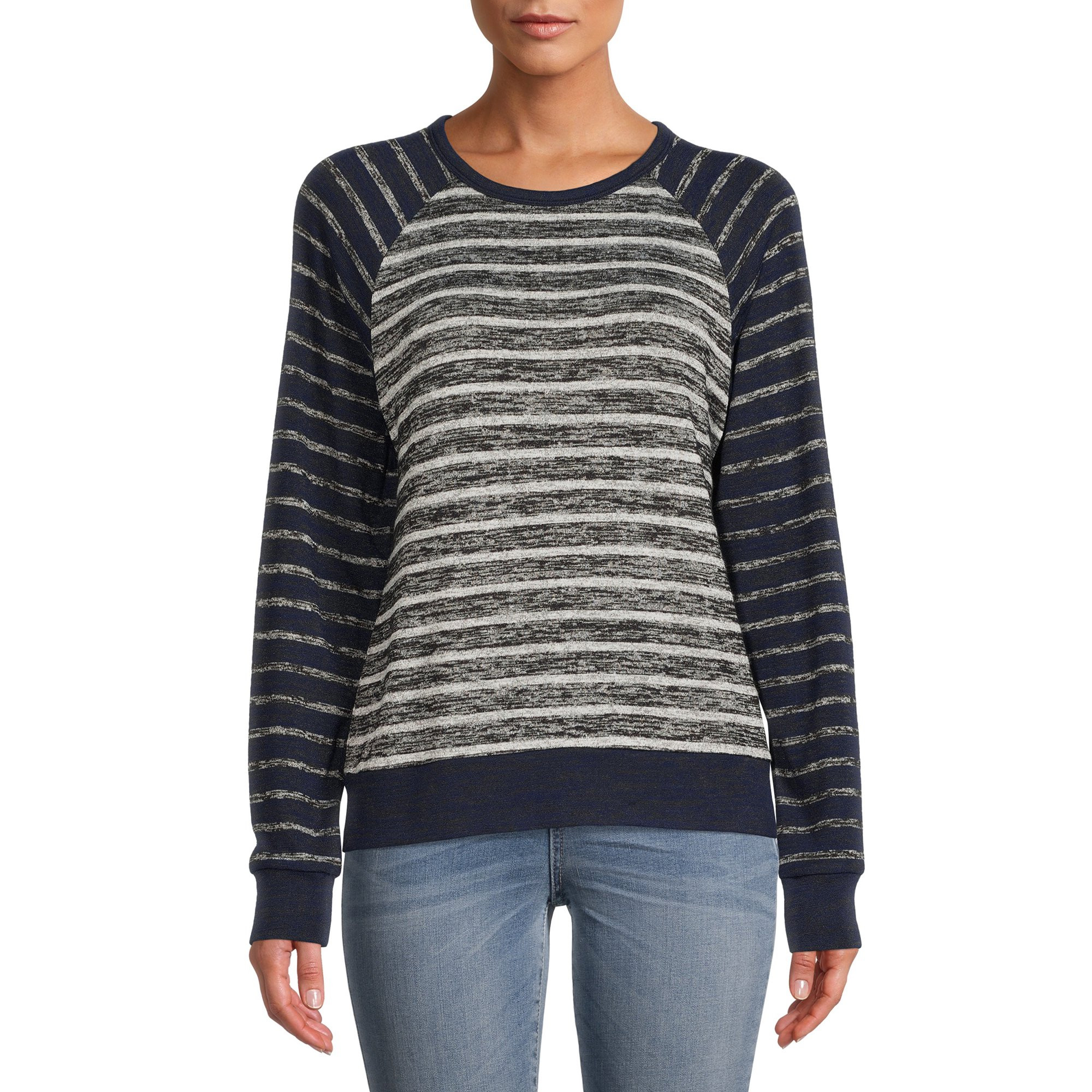 Time and Tru Women's Hacci Knit Pullover Top | Walmart (US)