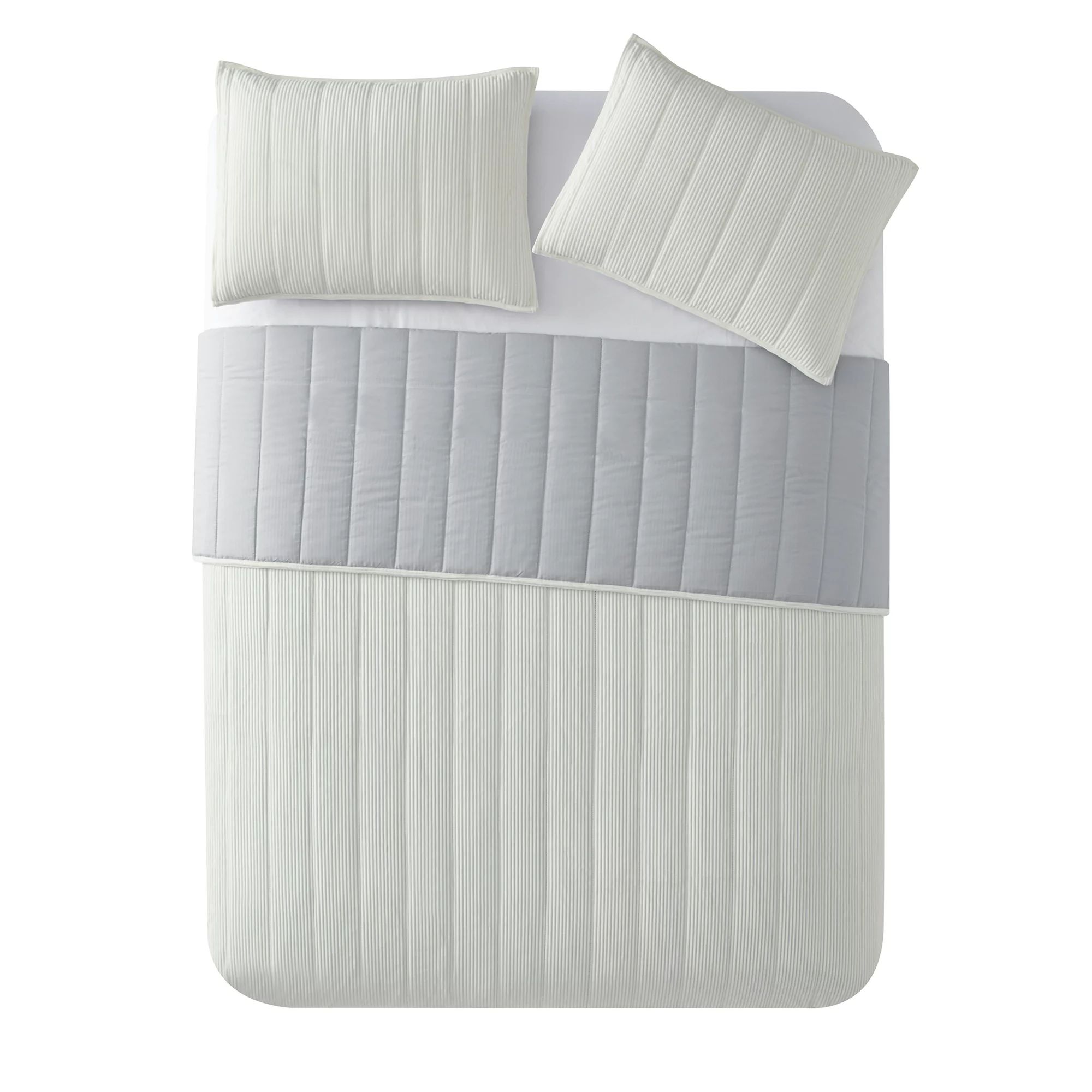 Mainstays White Corduroy Reversible Quilt, King | Walmart (US)