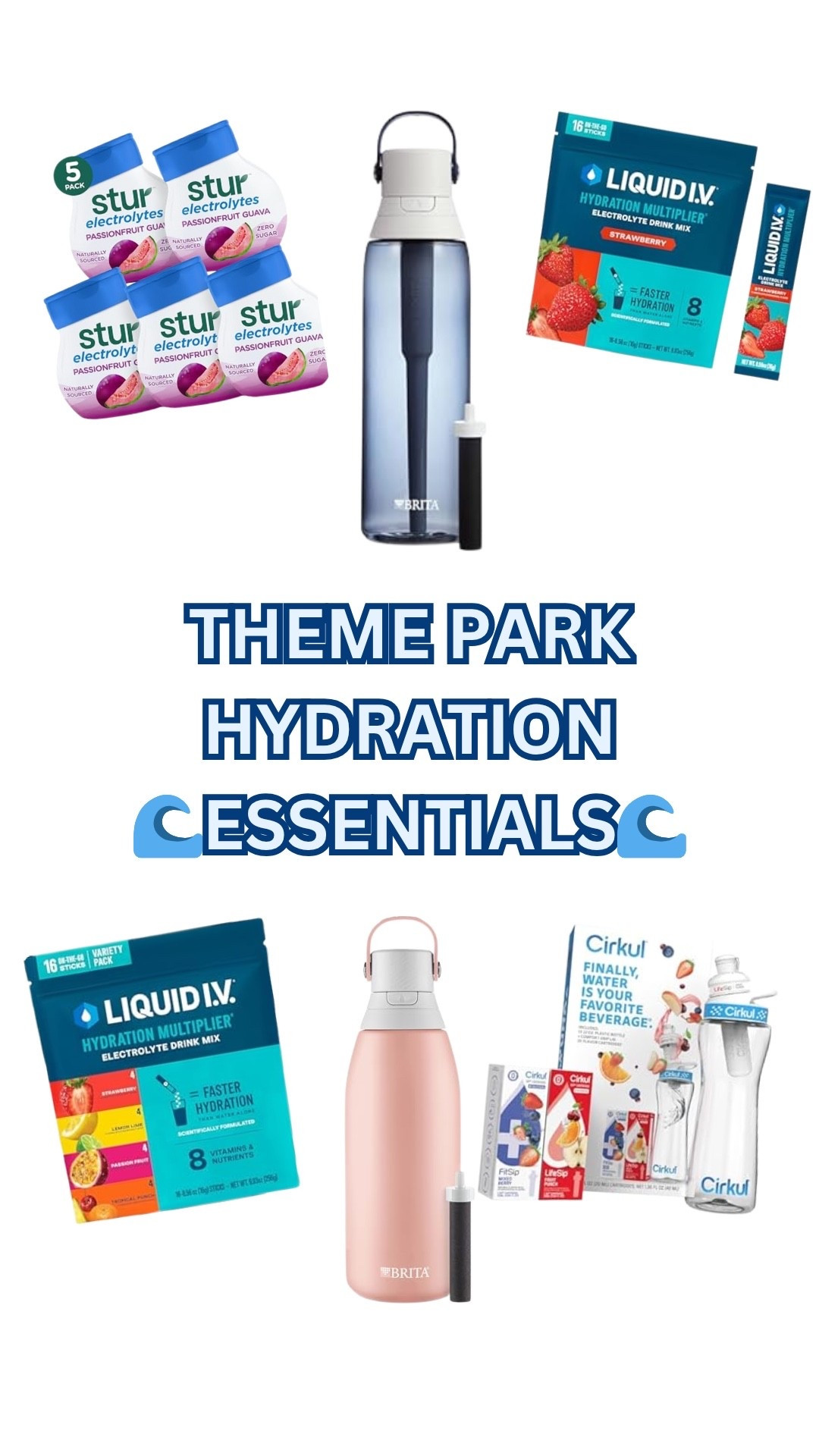Summer theme park hydration essentials! These hydration essentials will help the taste of water in the parks! Pack this for your vacation !

#LTKTravel #LTKFindsUnder100 #LTKSeasonal
