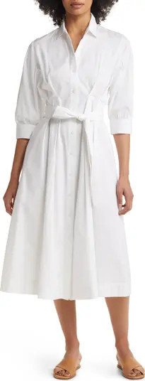 Poplin Long Sleeve Shirtdress | Nordstrom
