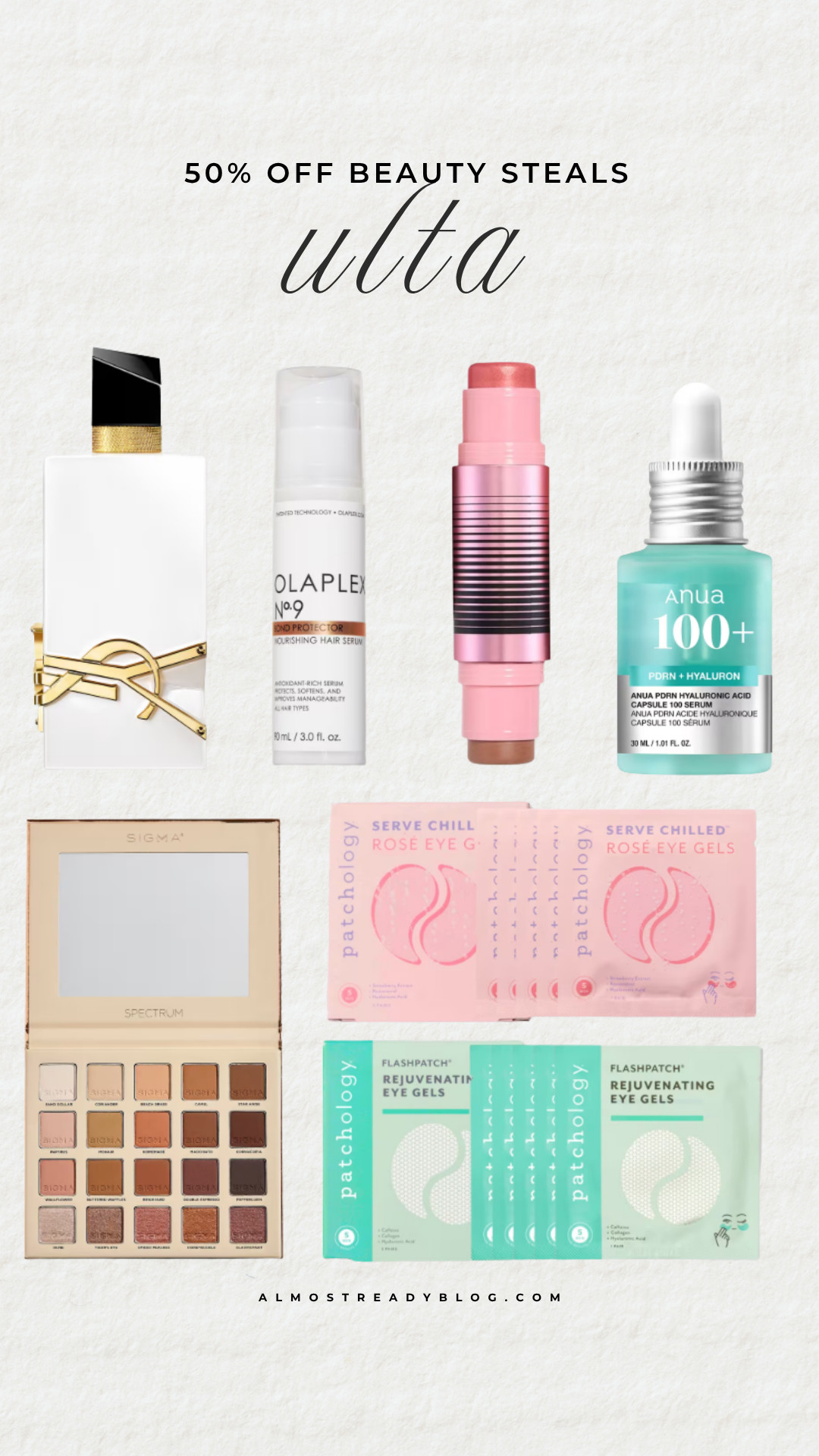 Ulta beauty steals worth checking out, makeup, skincare, hair care & more at 50% off. 

Ulta sale, Ulta beauty deals, Ulta beauty steals, 50% off beauty, beauty deals, makeup sale, skincare sale, hair care sale, beauty finds, makeup deals, skincare deals, hair serum, blush stick, face serum, eye gels, eyeshadow palette, beauty favorites, beauty must haves, affordable beauty, Ulta finds

#LTKOver40 #LTKSaleAlert #LTKBeauty
