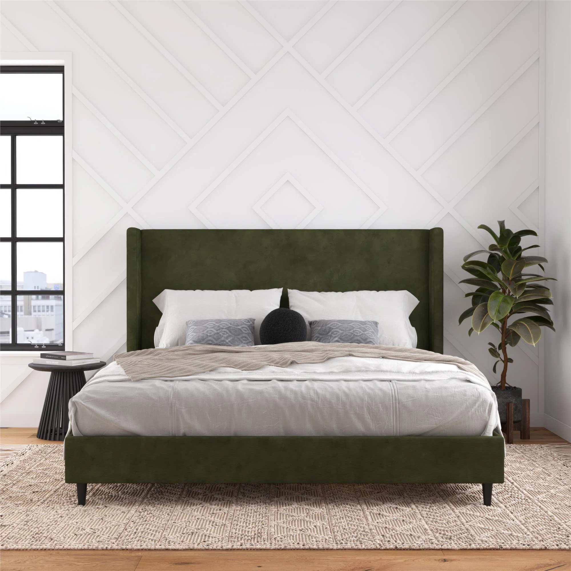 Ana King Upholstered Wingback Bed | Wayfair North America