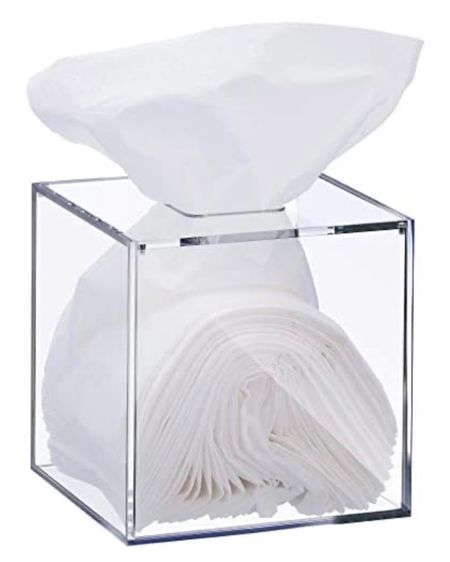 Clear acrylic tissue box
Decorative tissue dispenser holder



#LTKFind #LTKsalealert #LTKhome