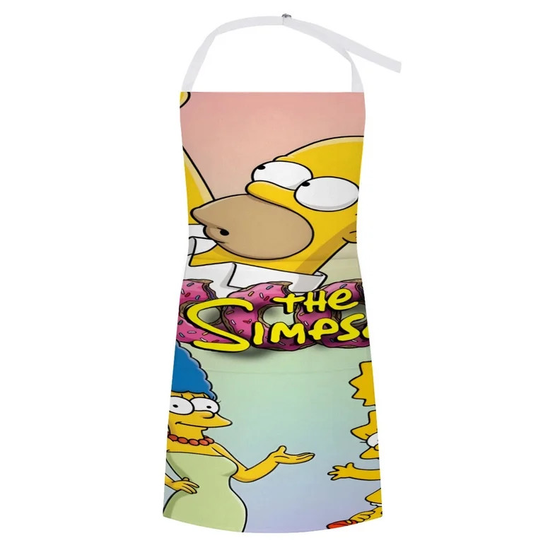 Simpson apron featuring pockets and waterproof fabric, suitable for adults, adjustable cooking ap... | Walmart (US)