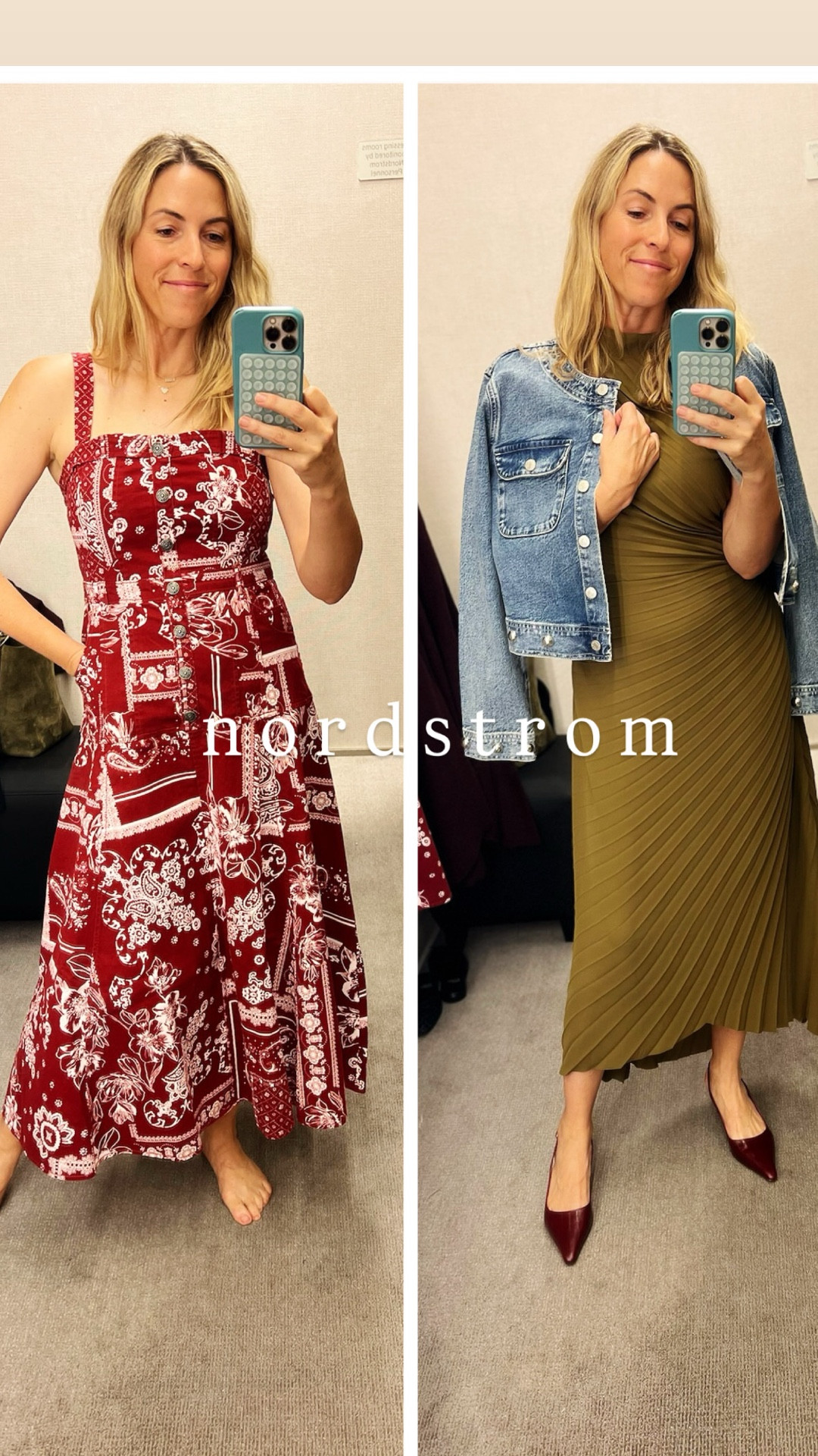 7 Fall dresses from Nordstrom

Back to school means back to event season for us Mamas! Laura went to Nordstrom in search of a dress to wear on her upcoming girls Charleston trip. If you are traveling, have an event, party or an occasion where you need an elevated look- here you go! 

Laura was also loving the casual studded jean jacket layered over a more elevated dress for a fresh take! 

Sizing:
Studded jacket: Laura sized up one and is in a medium for a more oversized look. 
Navy dress: tts. Laura in a small.
Animal print dress: tts. Laura in a small. 
Bandana dress: tts. Laura in a 4.
Oxblood dress: Laura sized up one and is in a medium.
Green pleated dress: tts. Laura in a 4.
Skirt: tts. Laura in a small.
Black corset top. Laura sized up 2 and is in a large. This runs small. 
Farm Rio dress: tts. Laura in a small. 

She is 5’5”.

#LTKParties #LTKStyleTip #LTKOver40