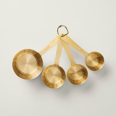 4pc Stainless Steel Measuring Cups Vintage Brass Finish - Hearth & Hand™ with Magnolia | Target