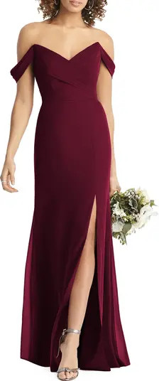 Social Bridesmaids Strapless V-Neck Chiffon Trumpet Gown | Nordstrom | Nordstrom