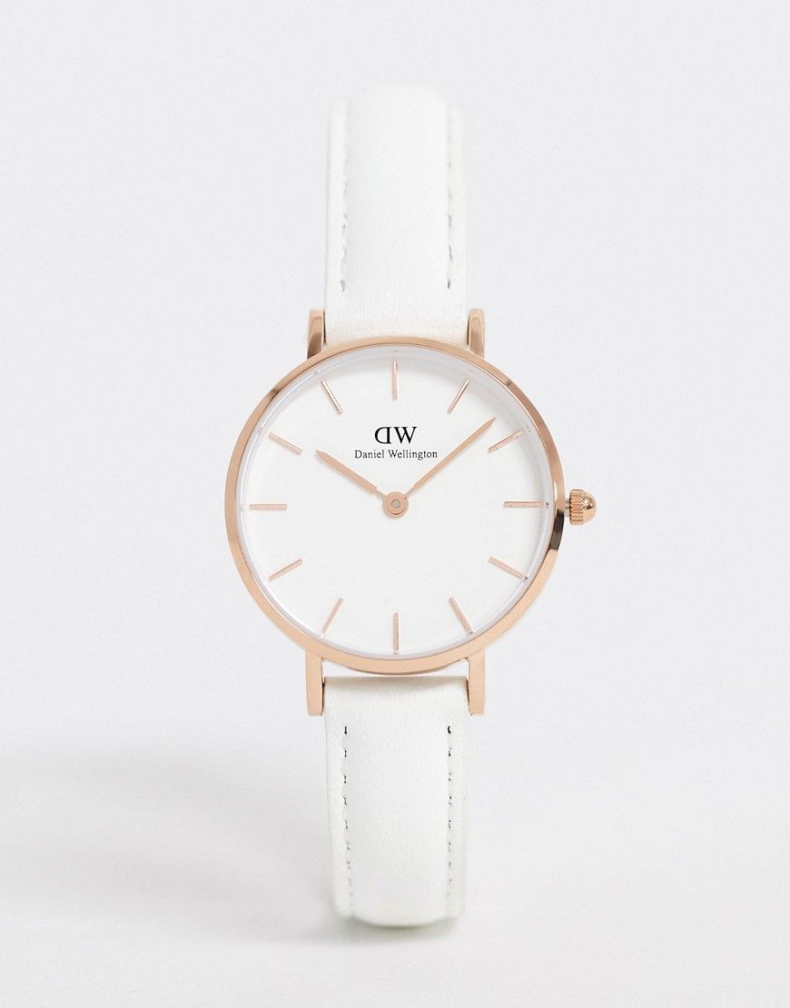 Daniel Wellington Petite Bondi Watch in White & Rose Gold 28mm | ASOS (Global)