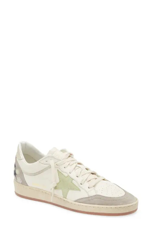 Golden Goose Ball Star Sneaker (Nordstrom Exclusive) in White/ice/green/platinum at Nordstrom, Size 37 | Nordstrom