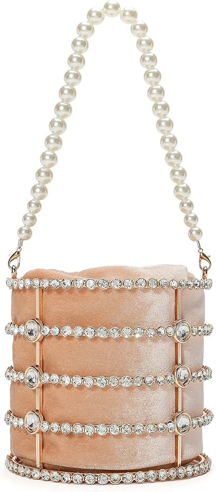 Evening Handbag Women Clutch Purses with Pearl Diamonds for Wedding Prom Birthday Party Dinner Ac... | Amazon (US)