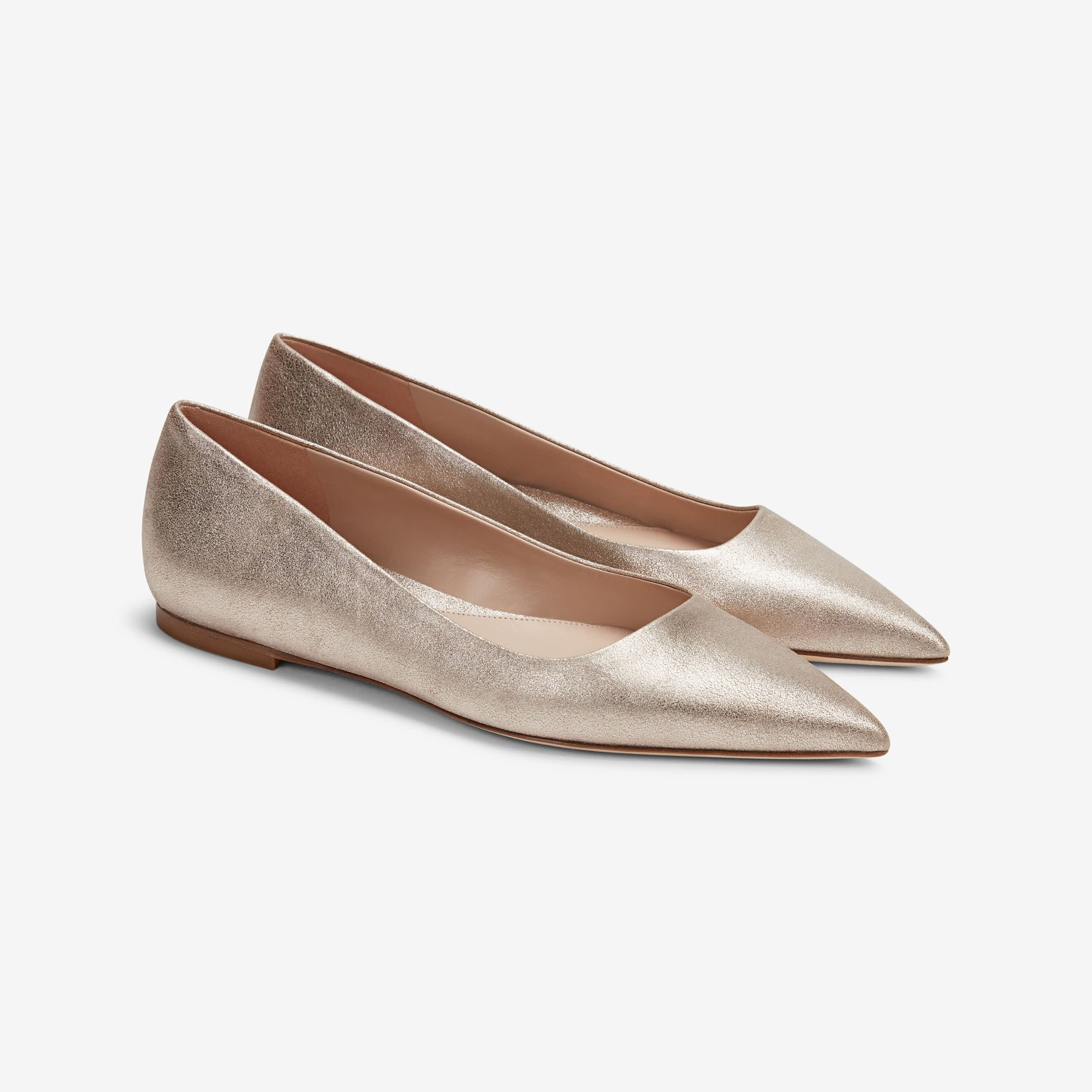 Rowan Flat - Brushed Metallic :: Prosecco | MM LaFleur