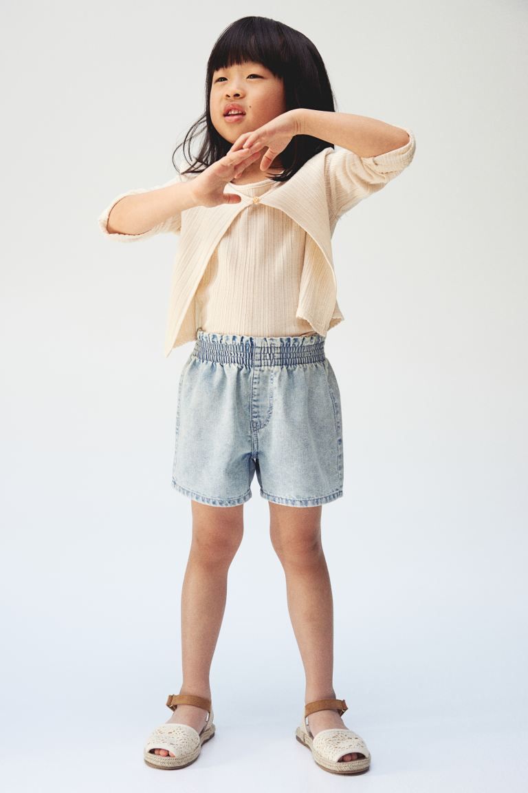 Loose Fit Denim Shorts - Light denim blue - Kids | H&M US | H&M (US + CA)