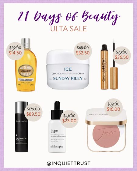 Today's 21 days of Beauty sale by Ulta features products from GrandeBrow, Jane Iredale, Sunday Riley, and more!

#onsalenow #makeupmusthaves #beautyfaves #makeupessentials

#LTKFind #LTKbeauty #LTKunder100