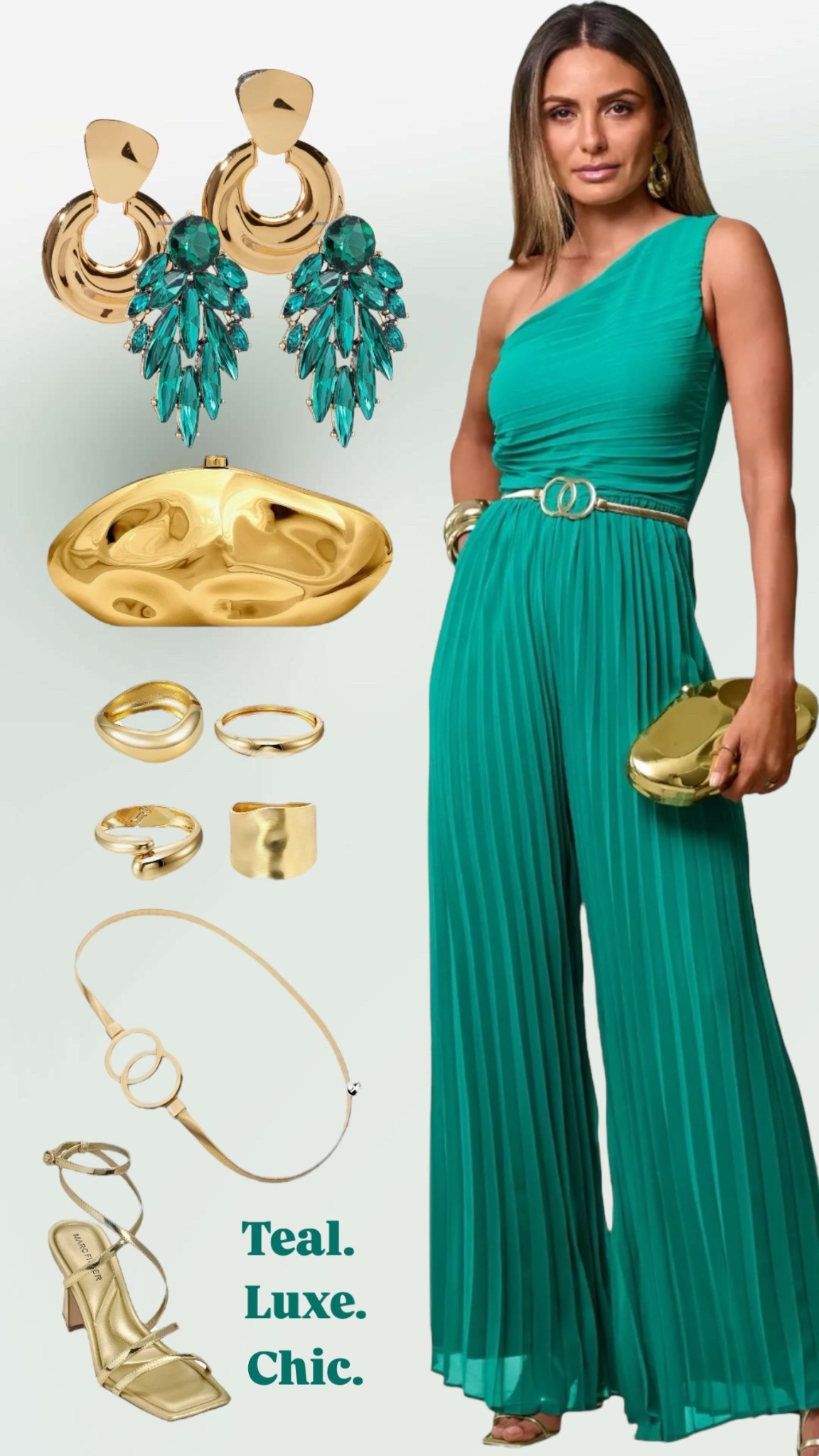 Obsessed with this teal one-shoulder look—my favorite summer pantsuit! 🌿✨ Flowy, flattering, and perfect for warm evenings with a touch of gold glam. Style, comfort, and confidence all in one stunning outfit. 💫 #SummerStyle

#FavoriteSummerLook #TealVibes #ChicInTeal #SummerPantsuit #OneShoulderStyle #EffortlessElegance #GlamStyle #BoldAndBeautiful #TealDream #StyleInspo #OOTD #Instastyle #FashionGoals #SummerGlam #JustJennsStyle

#LTKBeauty #LTKStyleTip #LTKSeasonal