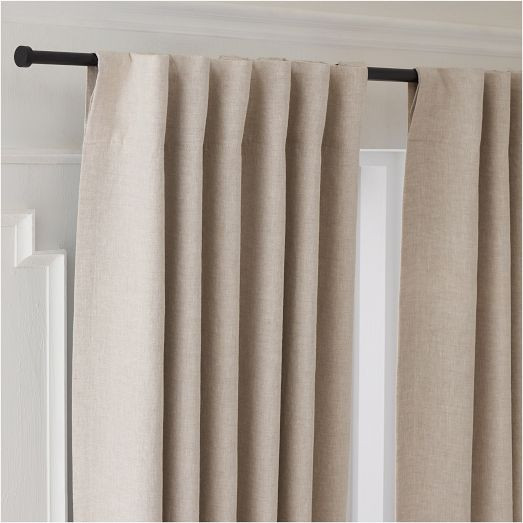 European Flax Linen Blackout Curtain | West Elm (US)