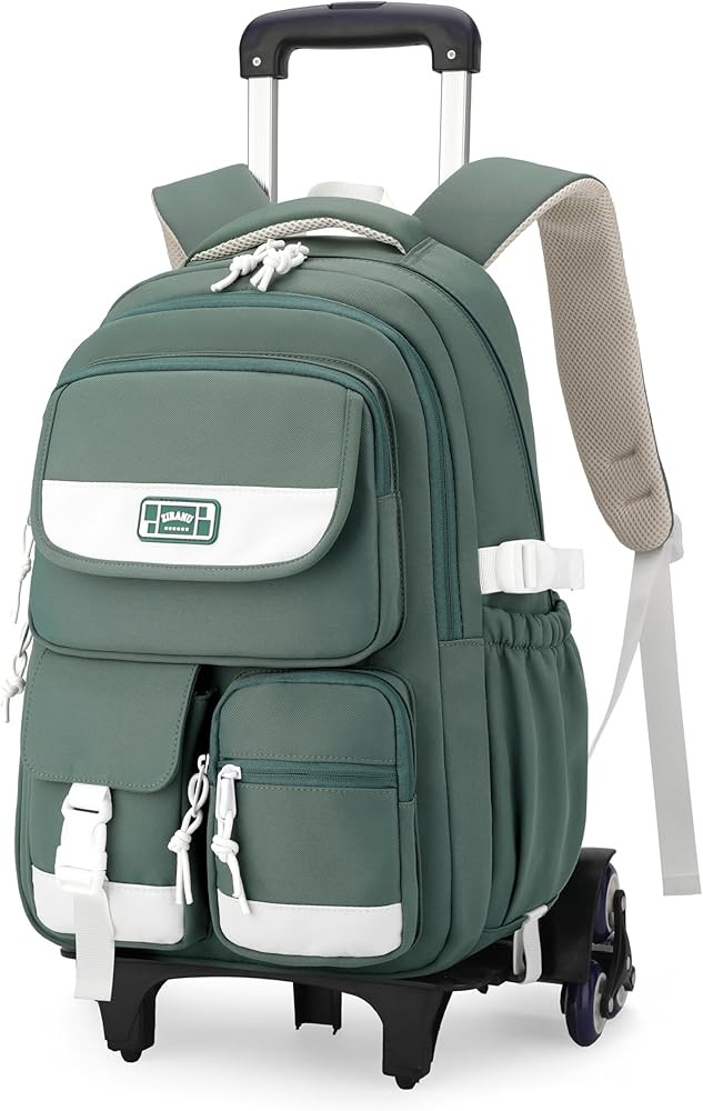 Rolling Backpack for Girls, Roller Backpack with Wheels for Boys, Kids Trolley School Bags Wheele... | Amazon (US)