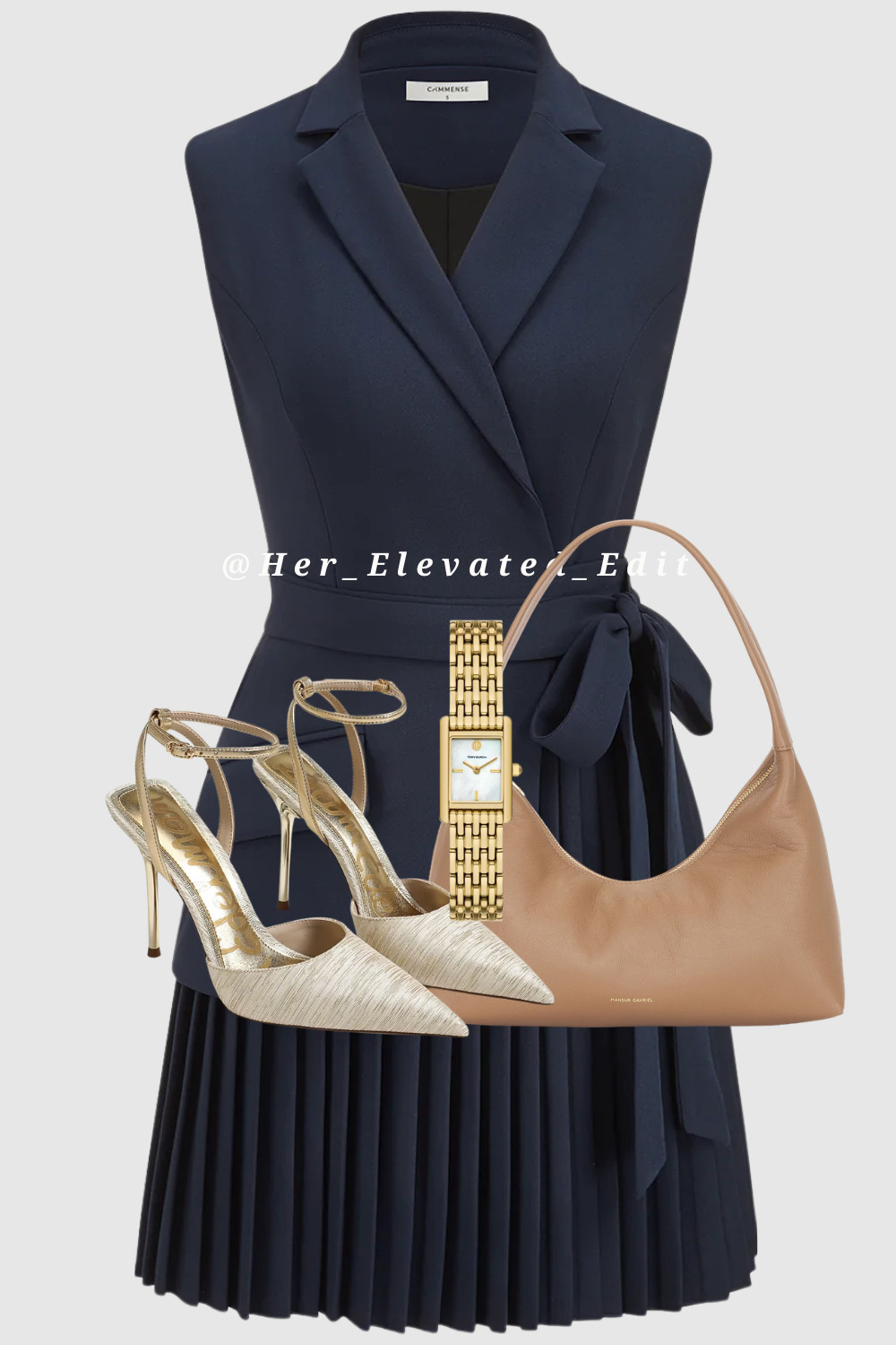 Classic navy always feels intentional.

This structured navy dress is one of those pieces that works for both an elevated brunch and an evening dinner. The tailored neckline keeps it polished, while the pleated hem adds just enough softness.

Styled with nude strappy heels, a warm neutral shoulder bag, and gold accessories to keep it timeless.

#LTKSeasonal
#LTKDateNight
#LTKStyleTip
#eveningdress
#brunchoutfit
#winteroutfit 

 