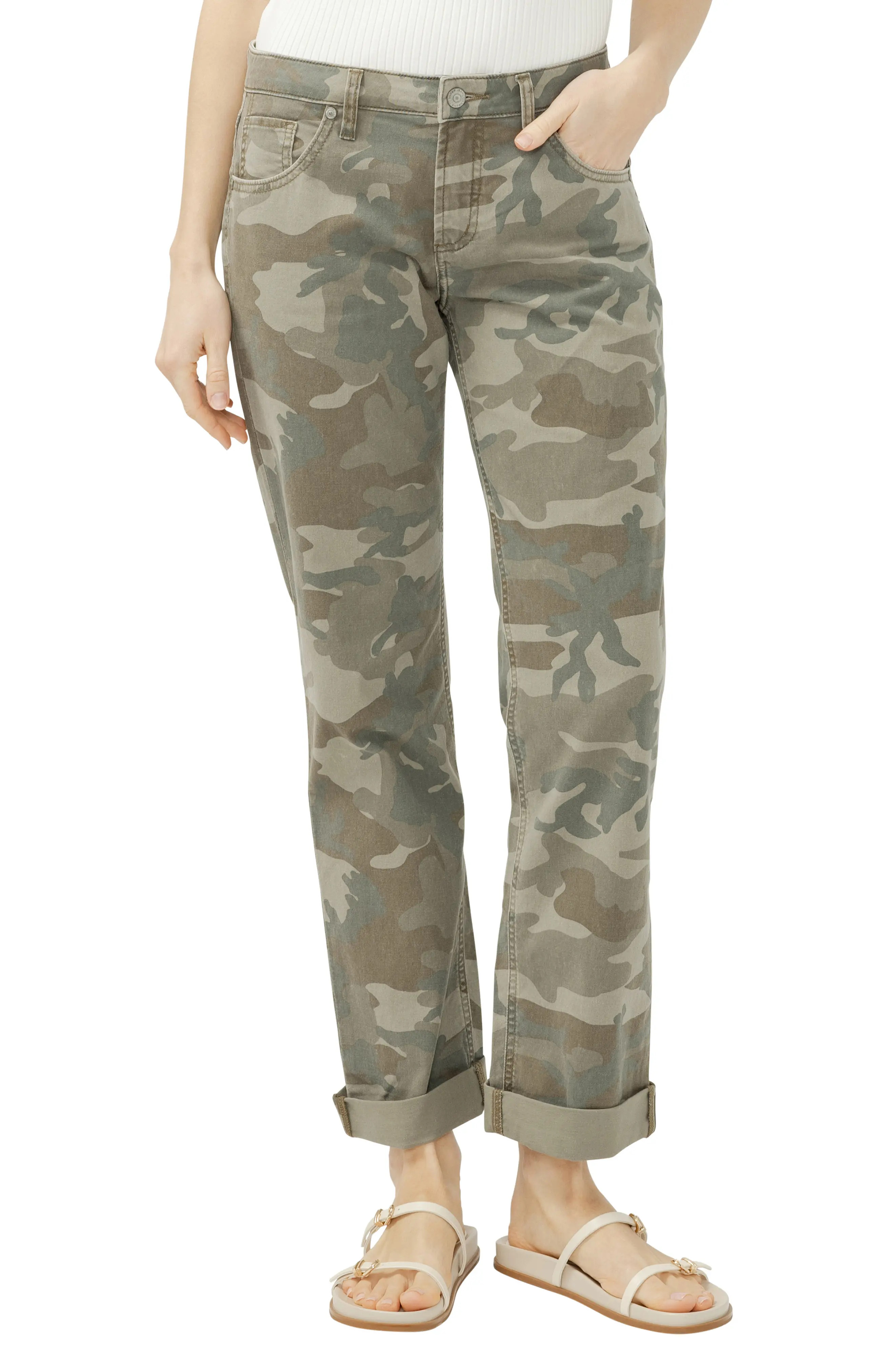 Silver Jeans Co. Chelsea Camo Print Boyfriend Jeans (Women) | Nordstrom | Nordstrom