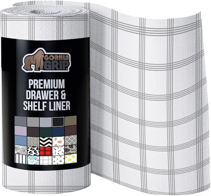 Gorilla Grip Drawer and Shelf Liner for Cabinet, Slip Resistant Non Adhesive Protection for Kitch... | Amazon (US)