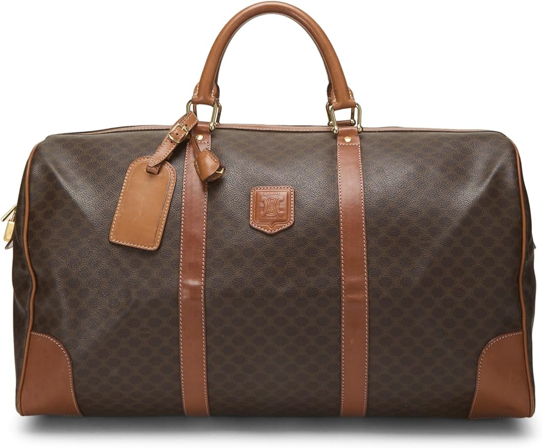 Amazon.com: Céline, Pre-Loved Brown Coated Canvas Macadam Boston, Brown : Clothing, Shoes & Jewe... | Amazon (US)