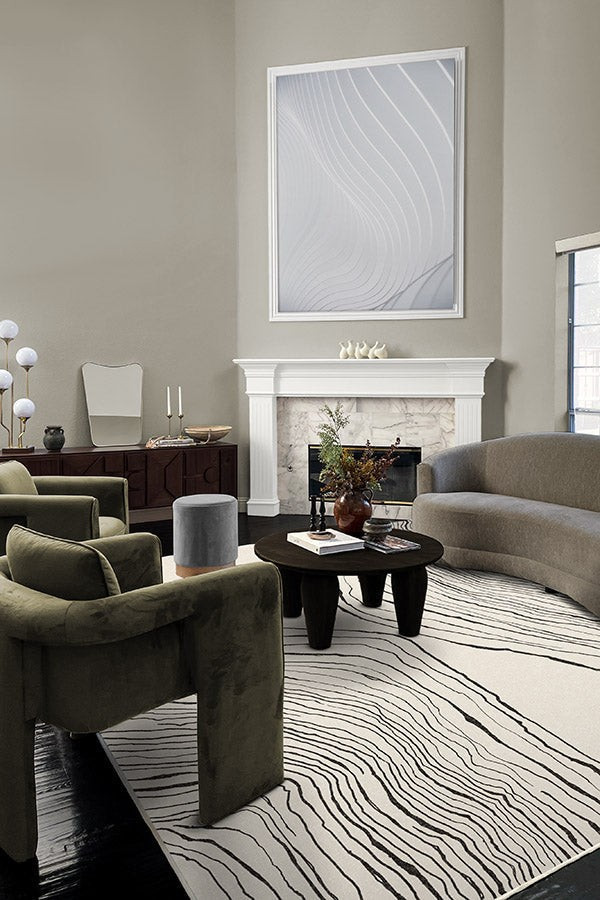 Nina Takesh Seine Black & Ivory Rug | Ruggable