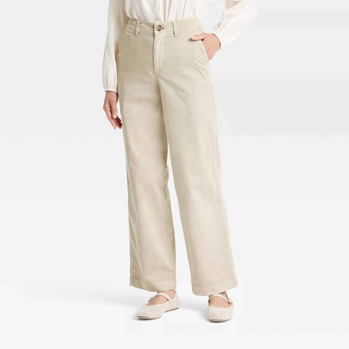 Women's Mid-Rise Straight Leg Relaxed Chino Pants - Universal Thread™ | Target