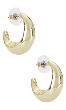 BaubleBar Crescent Hoop Earrings in Gold from Revolve.com | Revolve Clothing (Global)