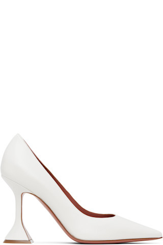 Amina Muaddi - White Ami Pump Heels | SSENSE