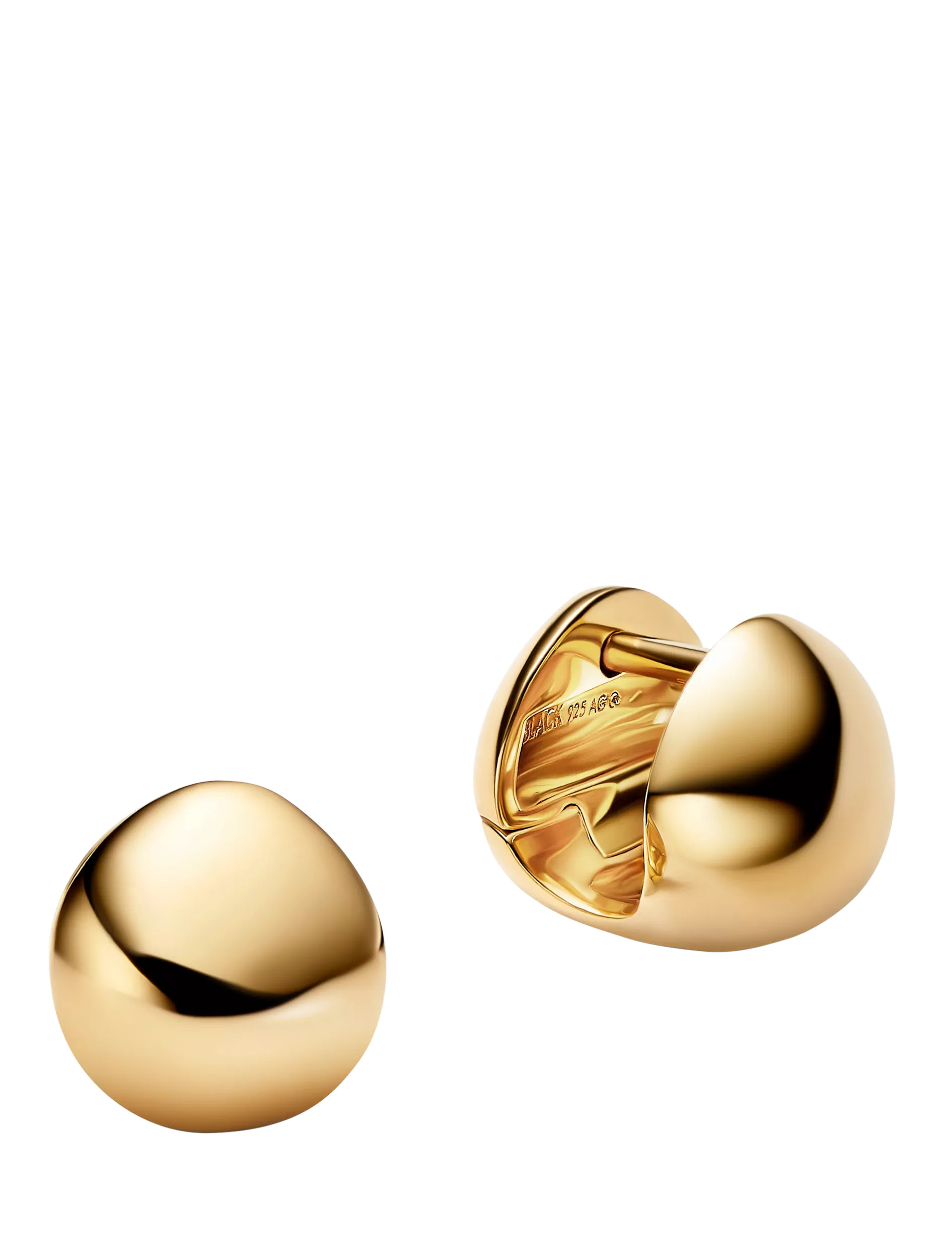 Maria Black Flynn Huggie Hoop Earrings, Gold | John Lewis (UK)