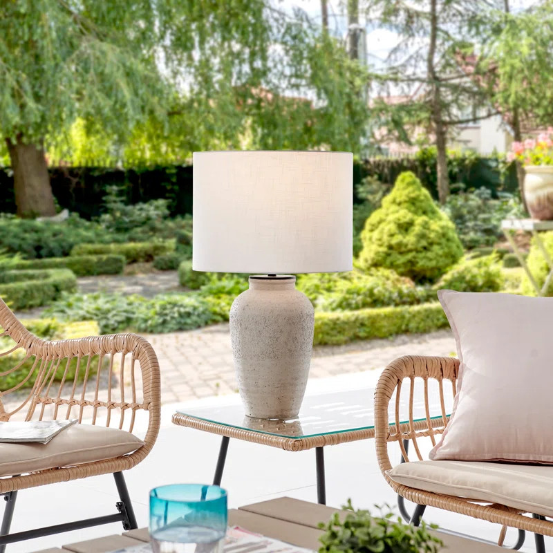 Foundry Select Anshita 25'' Battery Powered Integrated LED Outdoor Table Lamp & Reviews | Wayfair | Wayfair North America
