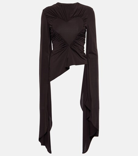 Edo ruched caped asymmetric top | Mytheresa (US/CA)