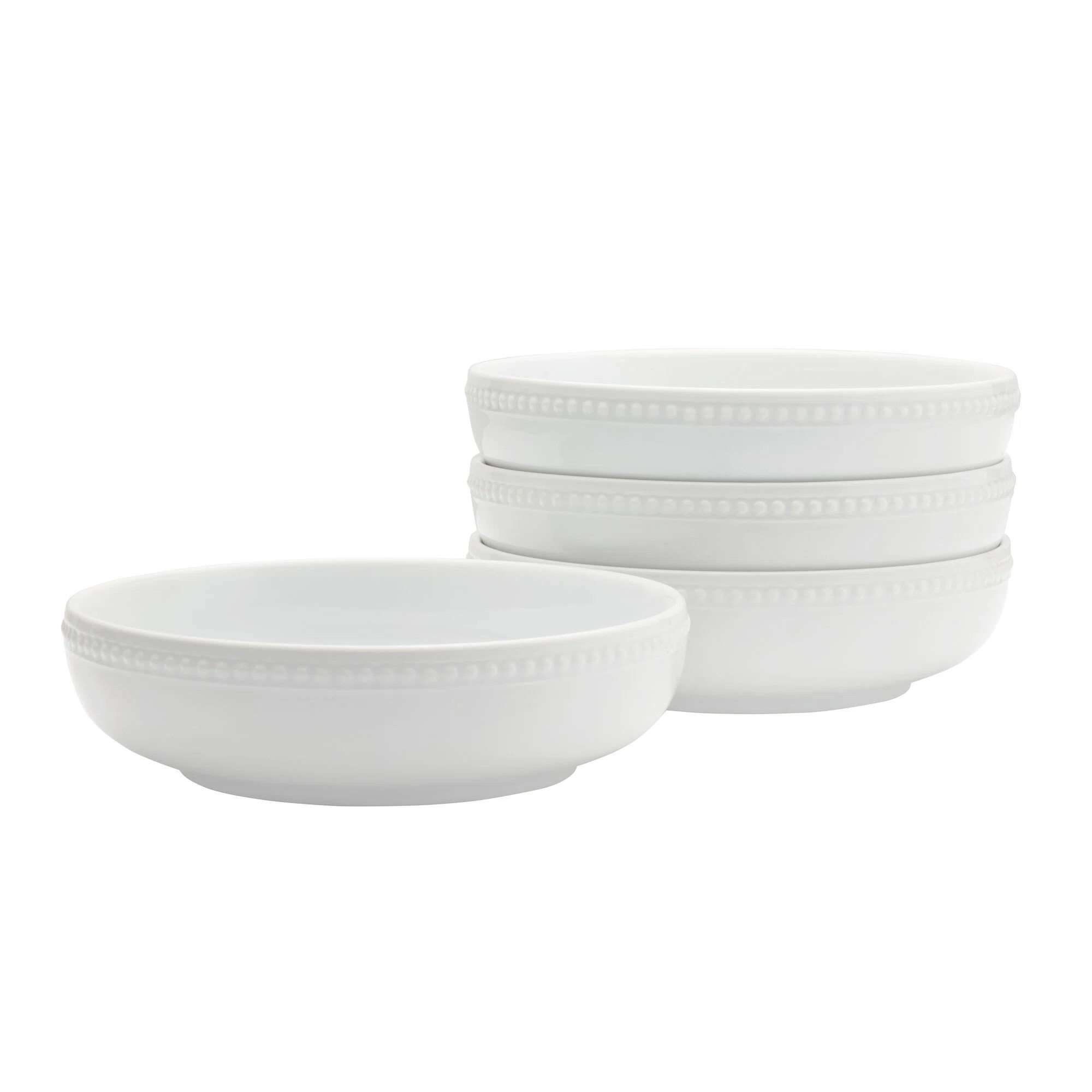 Fitz and Floyd Everyday White Beaded Dinner Bowl (Set of 4) | Wayfair North America
