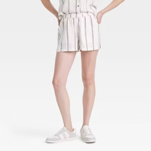 Women's Mid-Rise Linen Pull-On Shorts - Universal Thread™ | Target