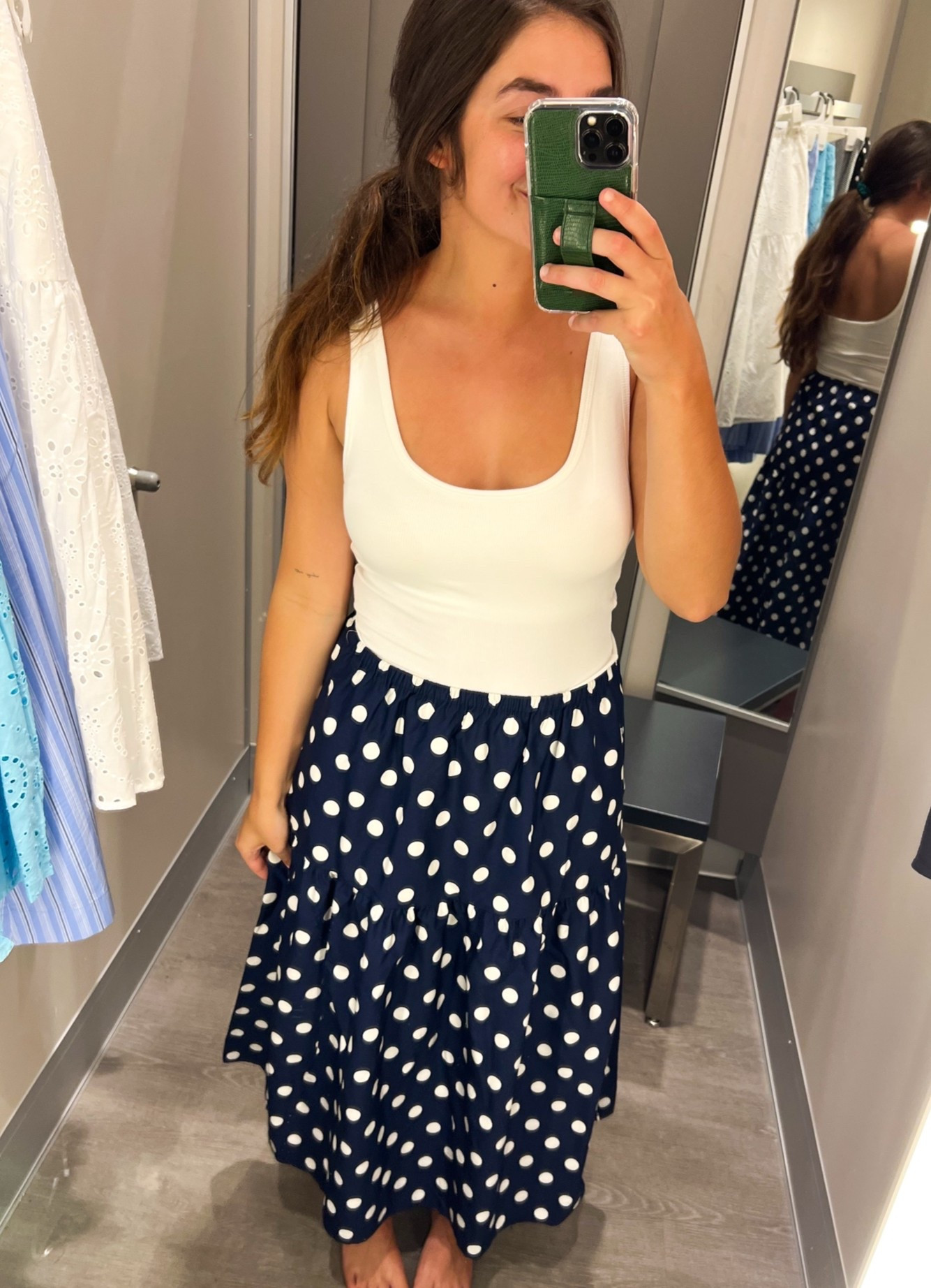 POLKA DOTS FOR SUMMER yesss please! I loveee this skirt and the best part…IT HAS POCKETS! 

It can be worn so many ways depending on your mood- graphic tee, tank top, nice blouse! Just so fun and versatile 😌

For height reference I’m 5’4 and wearing a Small!

@target #targetstyle #summerskirts #polkadots #targettryon #skirtstyle

#LTKootd #LTKSeasonal #LTKdayinmylife