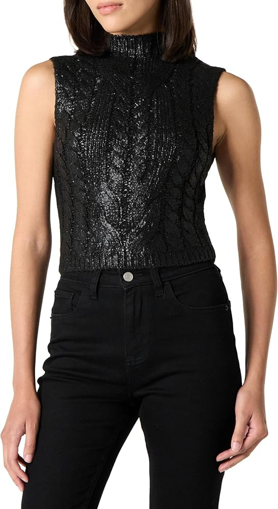 The Drop Women's Skye Metallic Cropped Vest | Amazon (US)