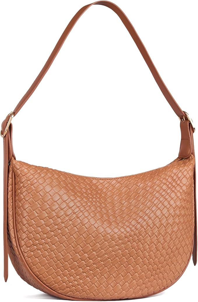 BOSTANTEN Purses for Women Crescent Crossbody Bag Vegan Leather Shoulder Hobo Handbag Adjustable ... | Amazon (US)