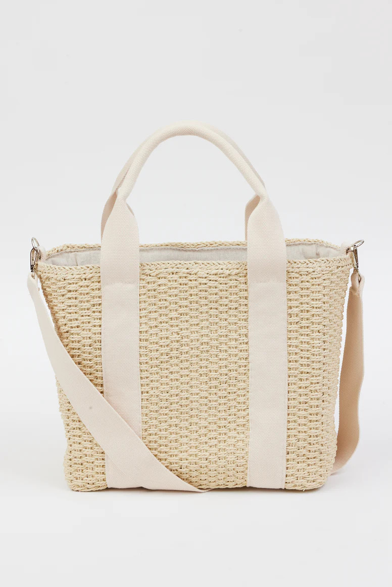 Modern Straw Cooler Tote | Hat Attack