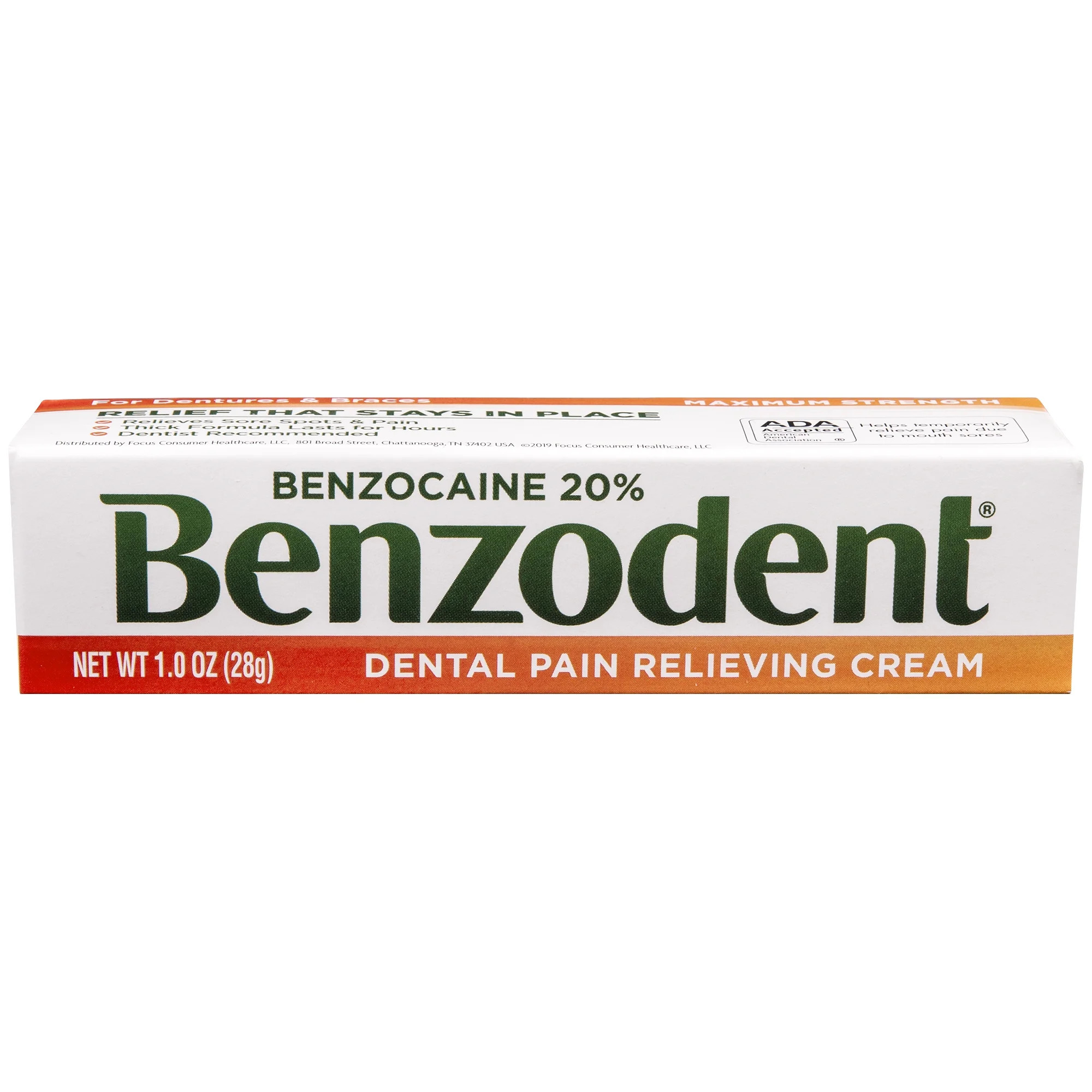 Benzodent Dental Pain Relieving Cream, Denture Tooth and Gum Pain, 1 oz | Walmart (US)