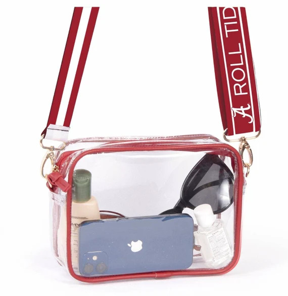 Stadium Gameday Clear Bag With Strap/bama/ Alabama Crimson - Etsy | Etsy (US)