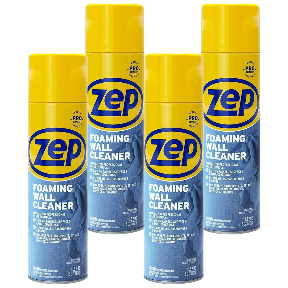 Zep Foaming Wall Cleaner - 18 oz (Case of 4) ZUFWC18 - Removes Stains Without Damaging Finishes | Amazon (US)