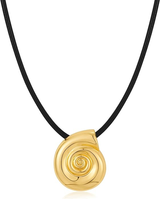 Starfish Necklace Shell Pendant Necklaces for Women Boho Beach Gold Chain Charm Necklace Trendy S... | Amazon (US)