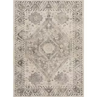 Fusion Cream/Grey 8 ft. x 11 ft. Persian Farmhouse Area Rug | The Home Depot